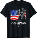 Proud Doberman Dad American Flag Patriotic Gift Dobie Dog