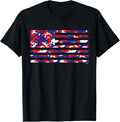 Red White And Blue Camo American Flag Usa T Shirt