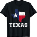 Texas Proud Texan Patriot American Usa Flag Vintage Map