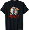 Outlaw T-Shirt with Indian Headdress