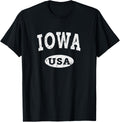 Iowa Ia T Shirt Vintage Distressed Usa Tee