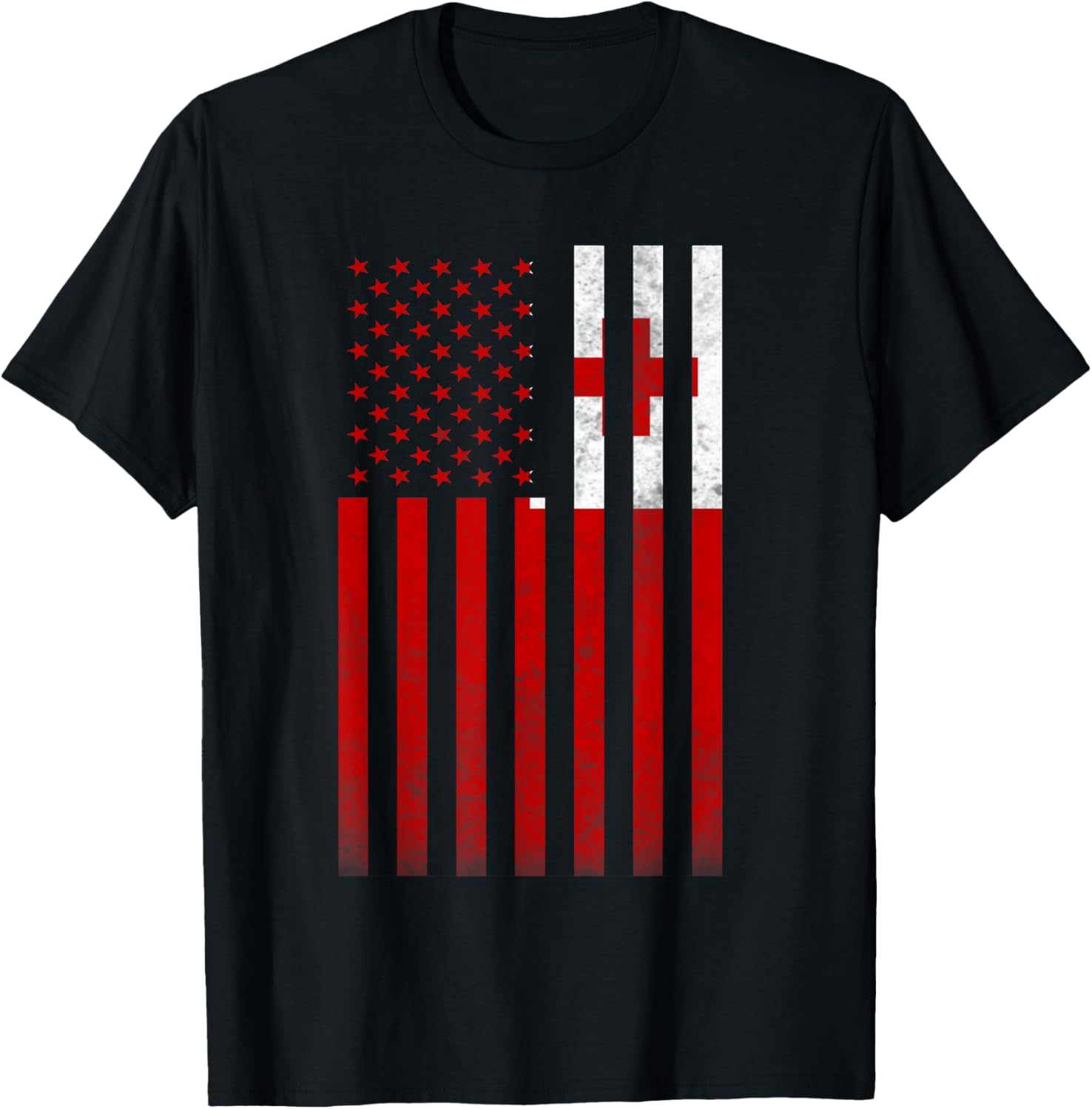Half Tongan Flag Vintage American Inside Me Usa Gift