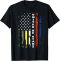 First Responder Thin Line Shirt Patriotic American Flag Gift