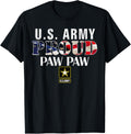 Us Proud Army Paw Paw With American Flag Veteran Day