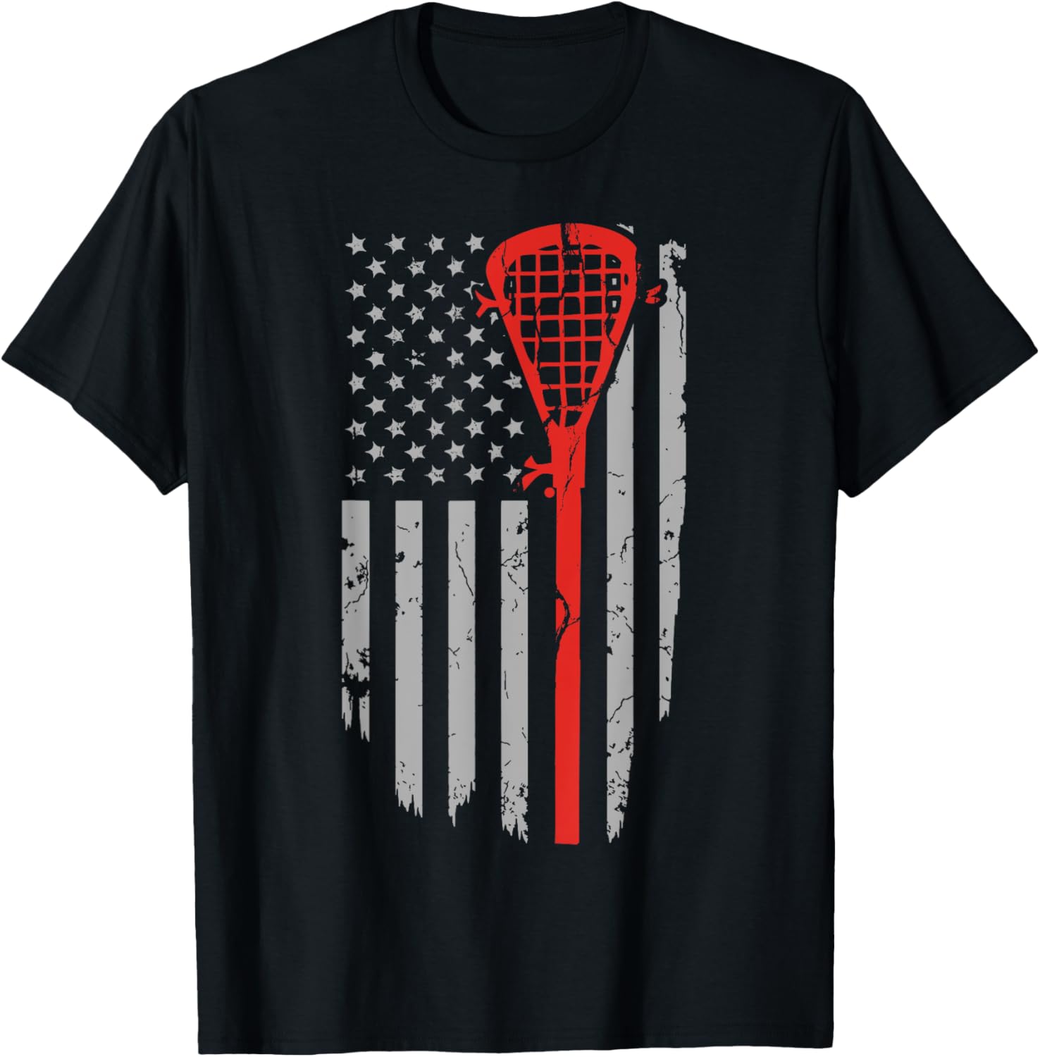 Vintage American Flag Lacrosse Youth Apparel Boys Men Usa