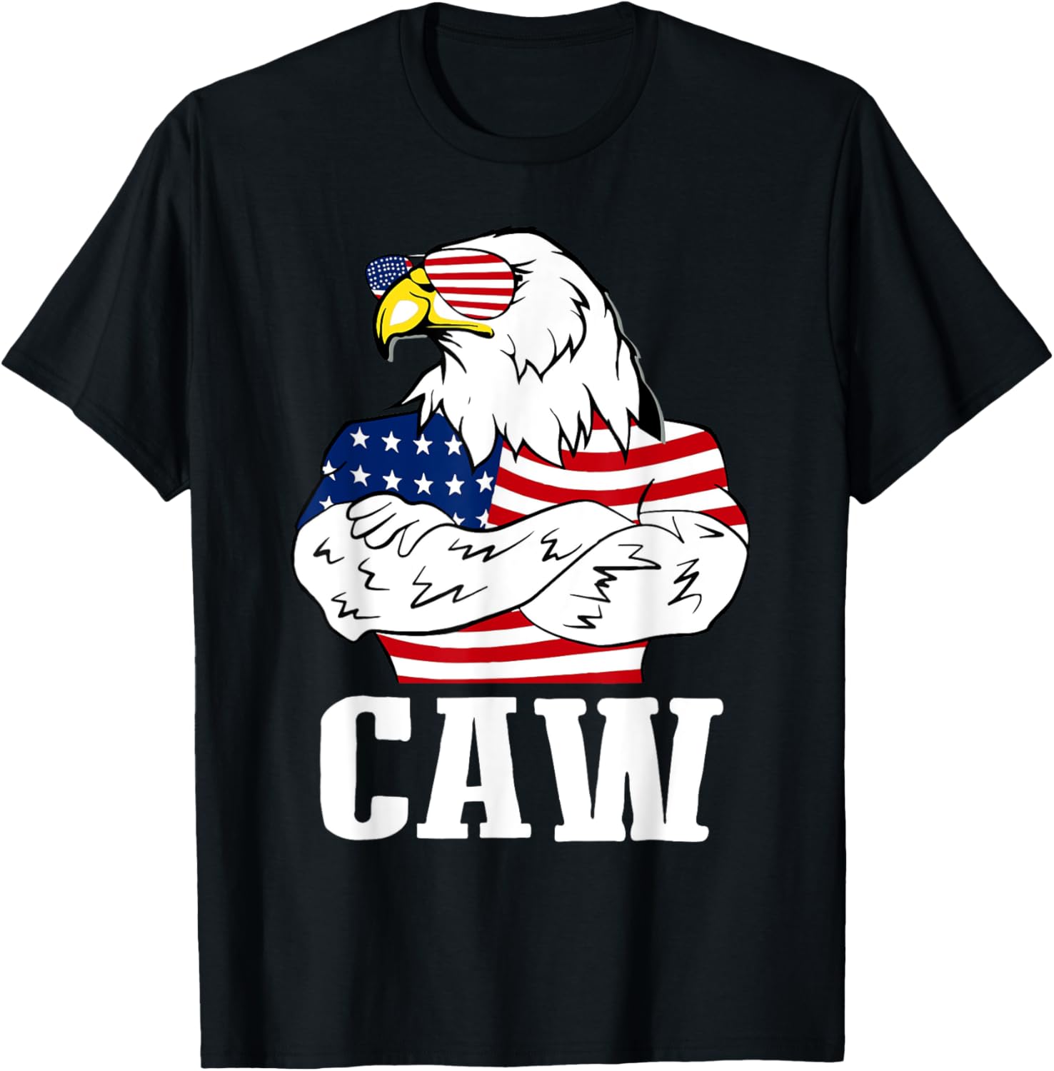 Patriotic Bald Eagle Caw 4Th Of July American Flag American