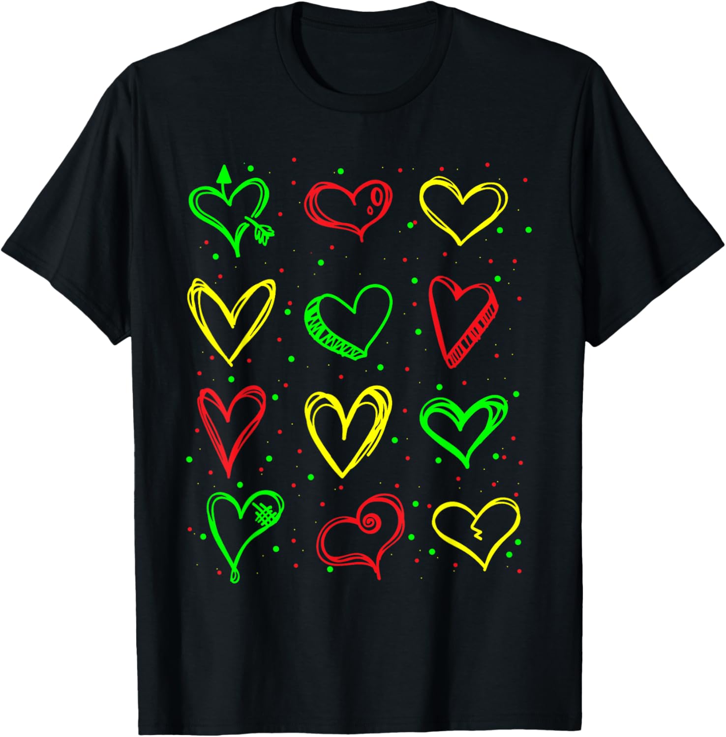 Heart Pattern Juneteenth Black History African American Flag