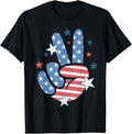 Patriotic Peace Hand Sign 4Th Of July American Usa Flag