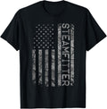 Steamfitter Funny Job Title Worker American Flag Steamfitter