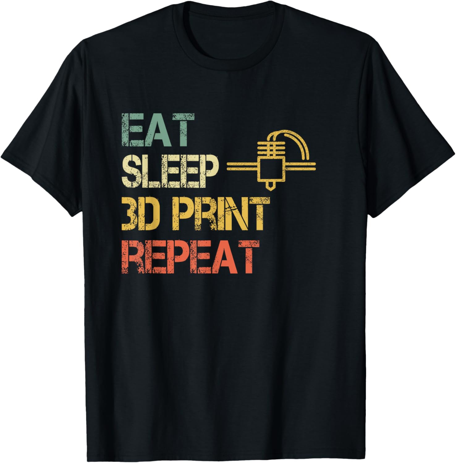 Funny Retro Eat Sleep 3D Print Repeat Geek Computer Science