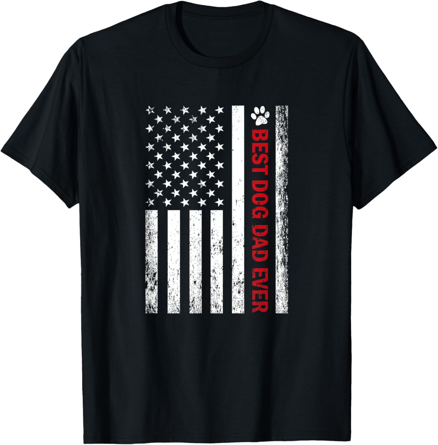 Best Dog Dad Ever American Flag
