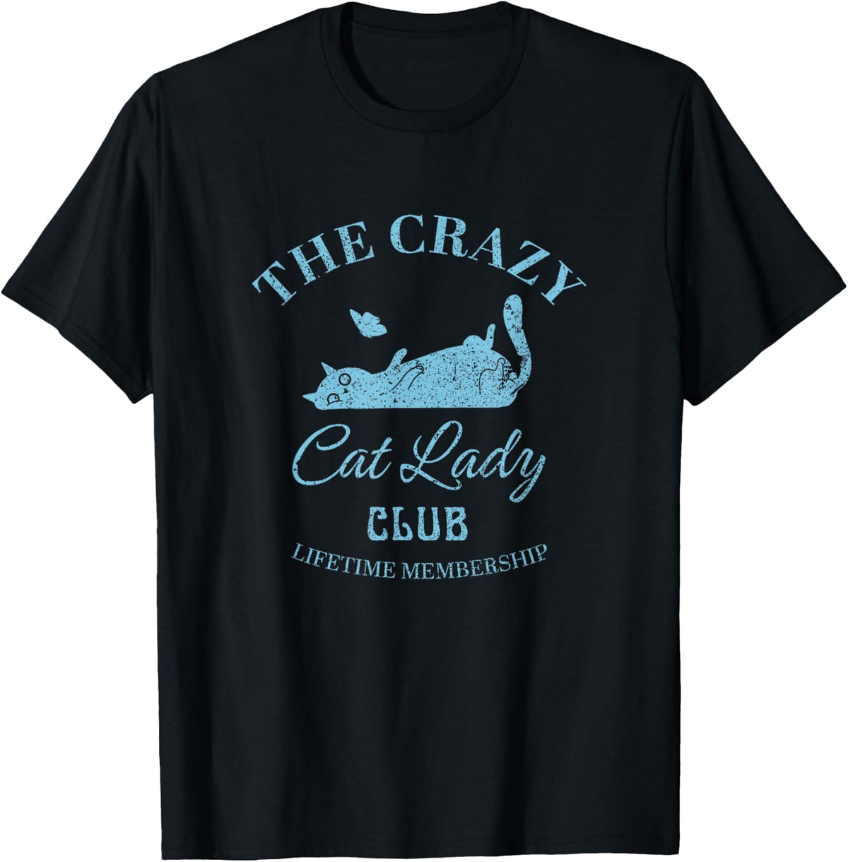 Crazy Cat Lady Club Distressed Shirt 83