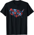 Patriotic Usa Bow Map Design Red Blue