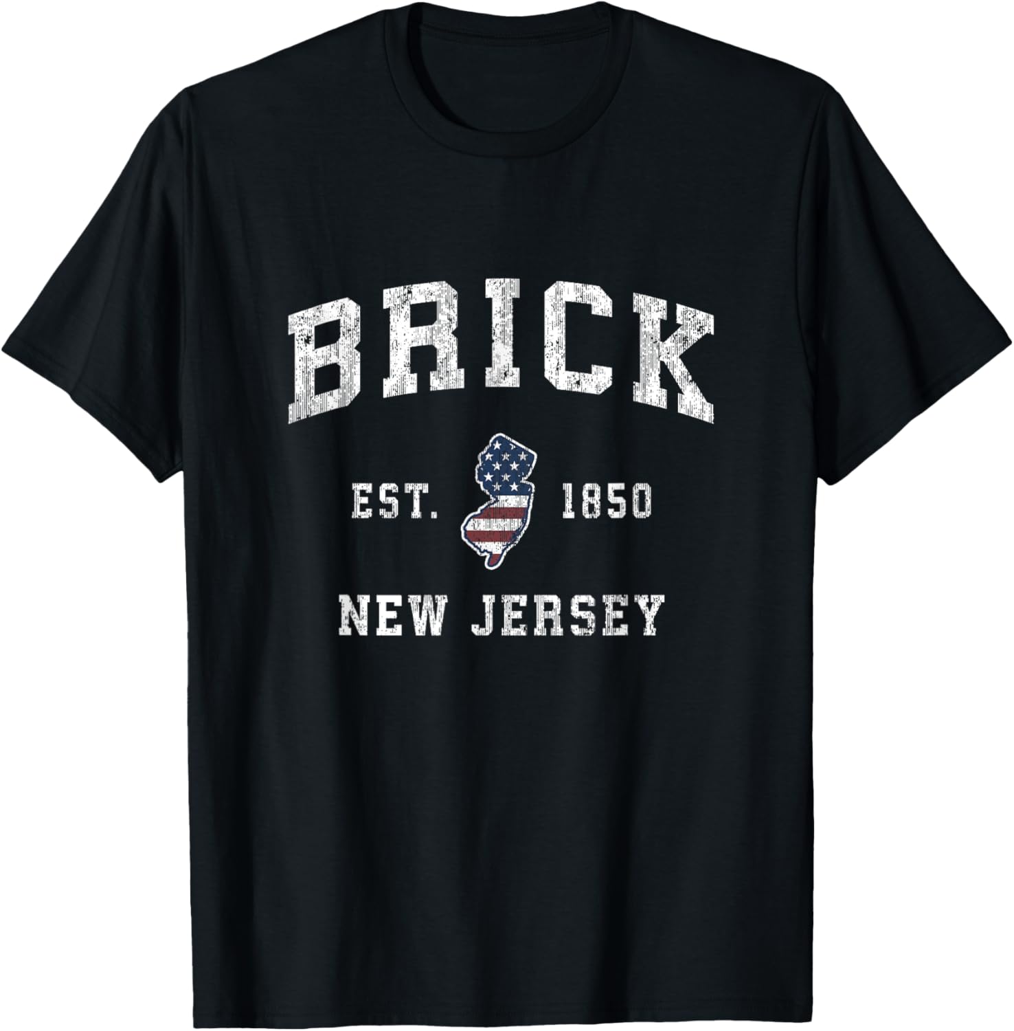 Brick New Jersey Nj Vintage American Flag Sports Design