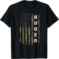Retro Ruger Vintage Camouflage American Flag Matching Name