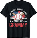 My Favorite Baseball Player Calls Me Grammy Usa Flag