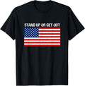 Stand Up Or Get Out Anti Swoosh Anti Kneel Usa Flag