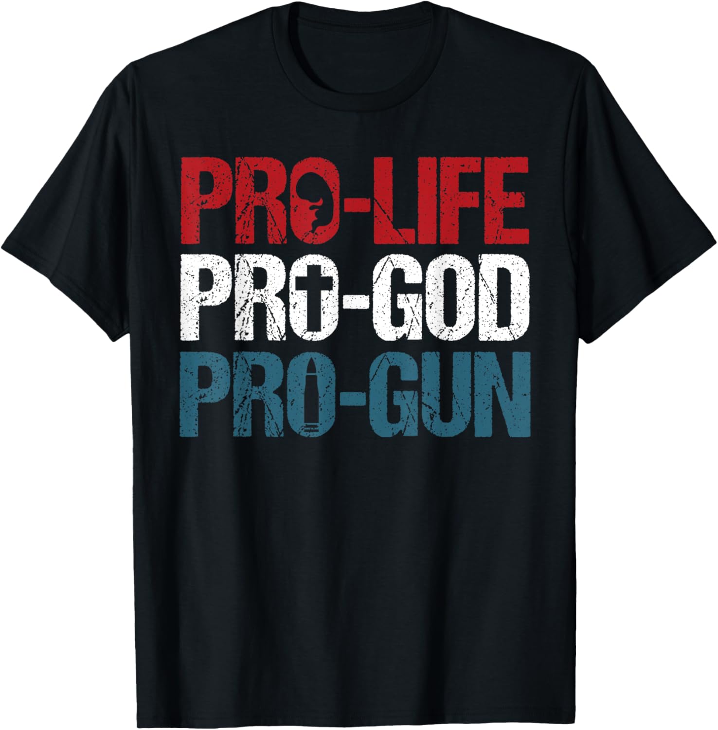 Pro Life Pro God Pro Gun Shirt Usa Patriot Birthday Gift