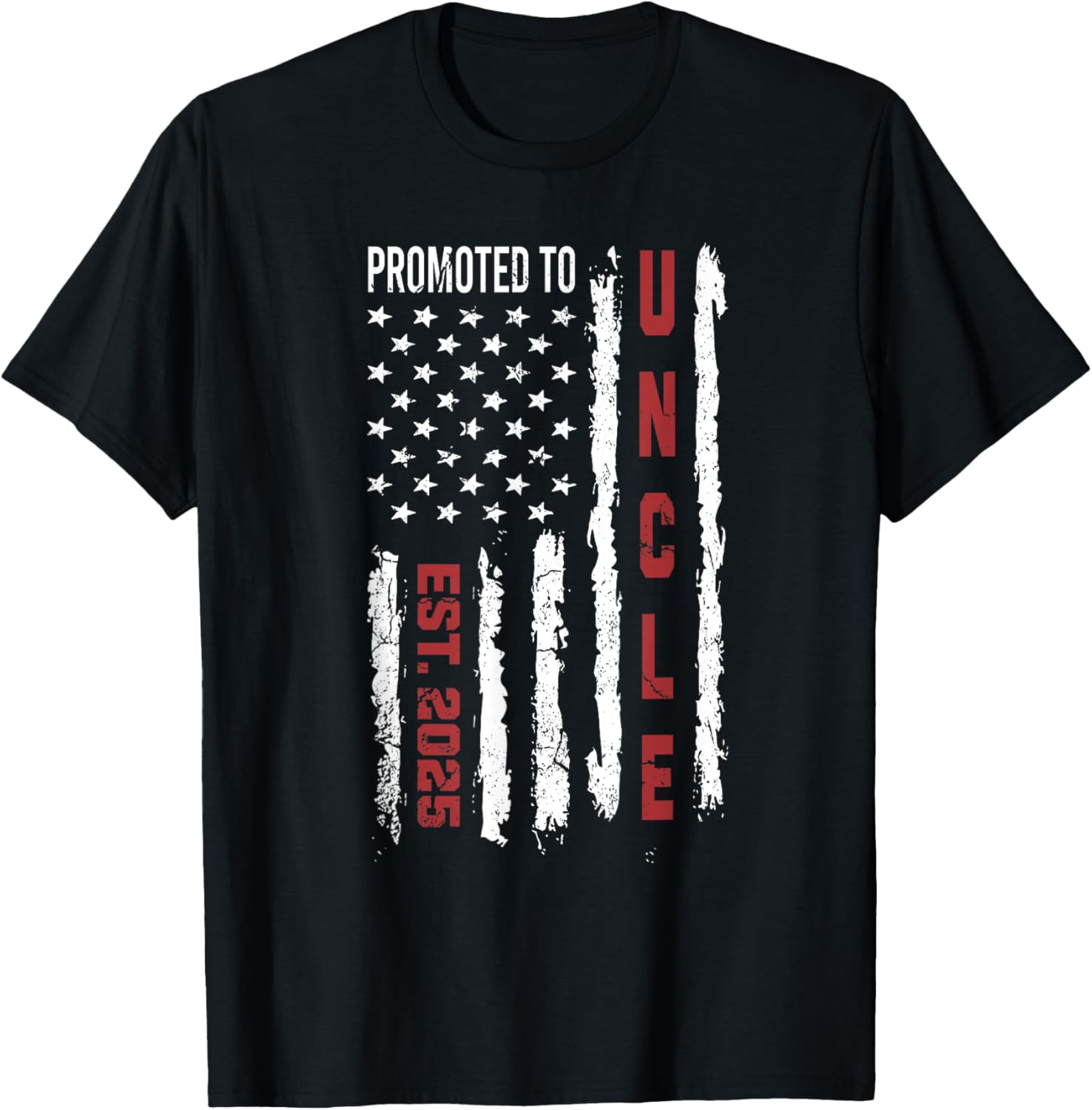 Promoted To Uncle 2025 First Time Uncle American Flag