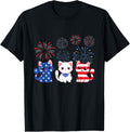 Cute Cat Usa Flag 4Th Of July Patriotic Cat Kitten Lover