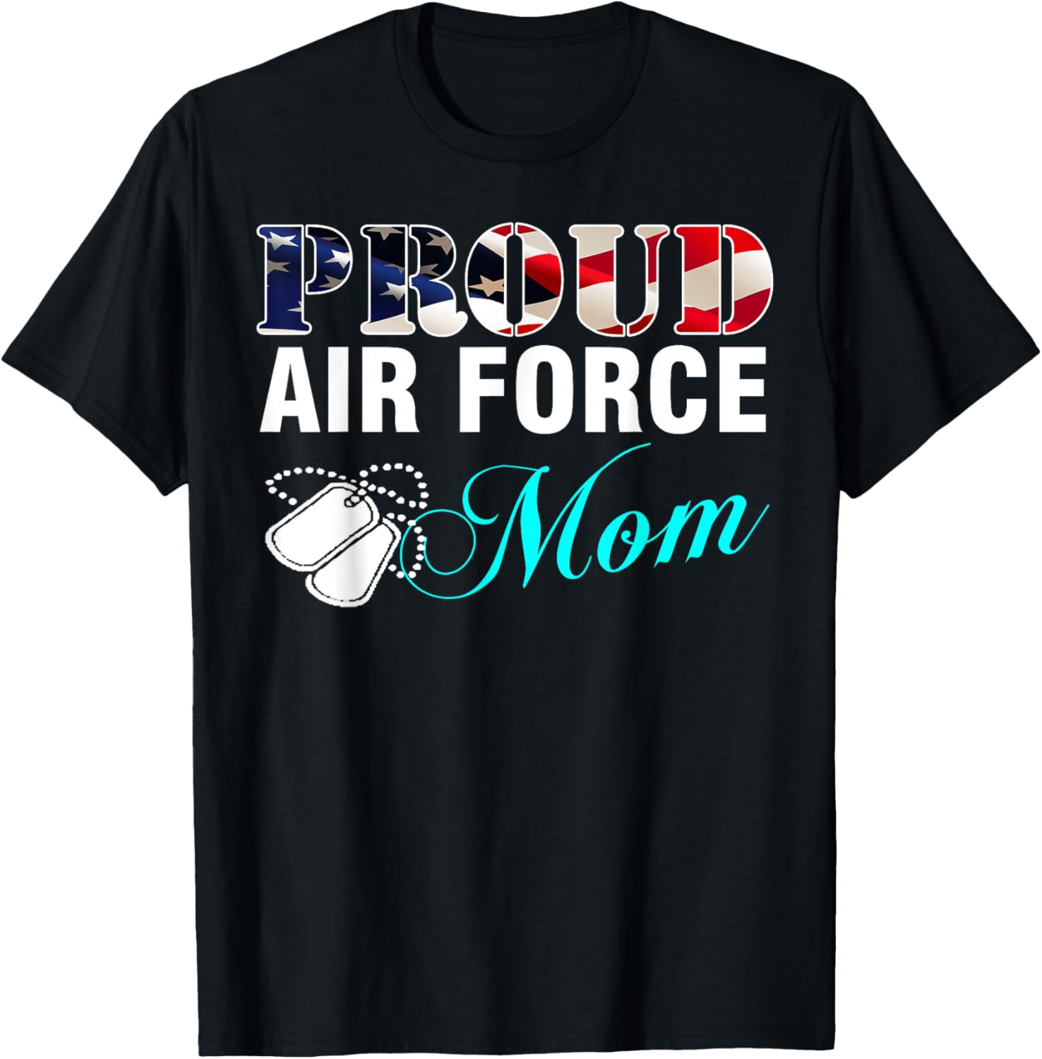 Vintage Proud Air Force Mom With American Flag Gift