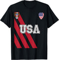 Usa America Soccer Jersey Red Blue Football Ball Travel