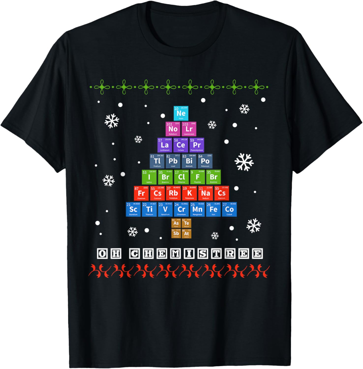 Oh Chemistree Periodic Table Shirt Science Christmas Costume