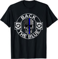 Back The Blue Thin Line Distressed American Flag Skull