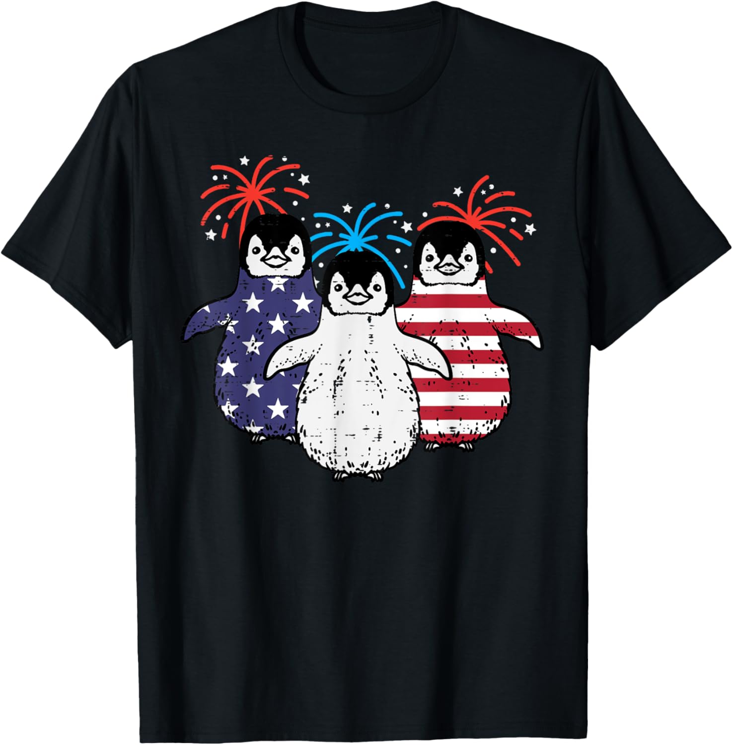 4Th Of July American Flag Penguins Patriotic Men Women Kids