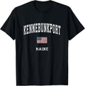Kennebunkport Maine Me Vintage American Flag Sports Design