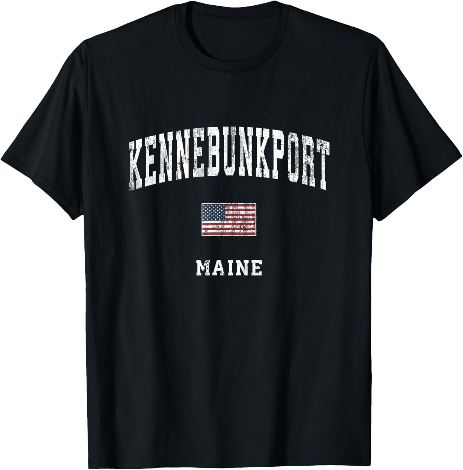 Kennebunkport Maine Me Vintage American Flag Sports Design