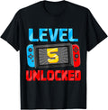 Level 5 Unlocked Gamer 5th Birthday Gift Video Game Boys Design 71
