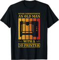 Old Man With A 3D Printer Funny 3D Printer Machine 3D Print