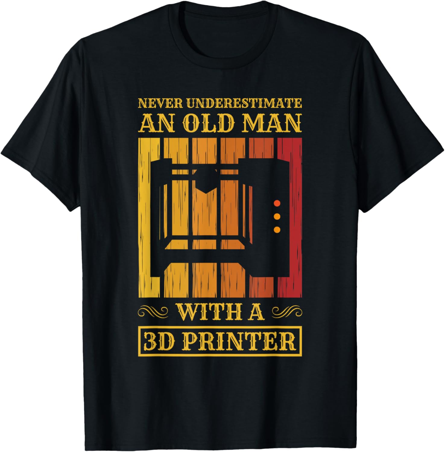 Old Man With A 3D Printer Funny 3D Printer Machine 3D Print