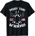 Thailand American Flag Muay Thai Thai Boxing T Shirt