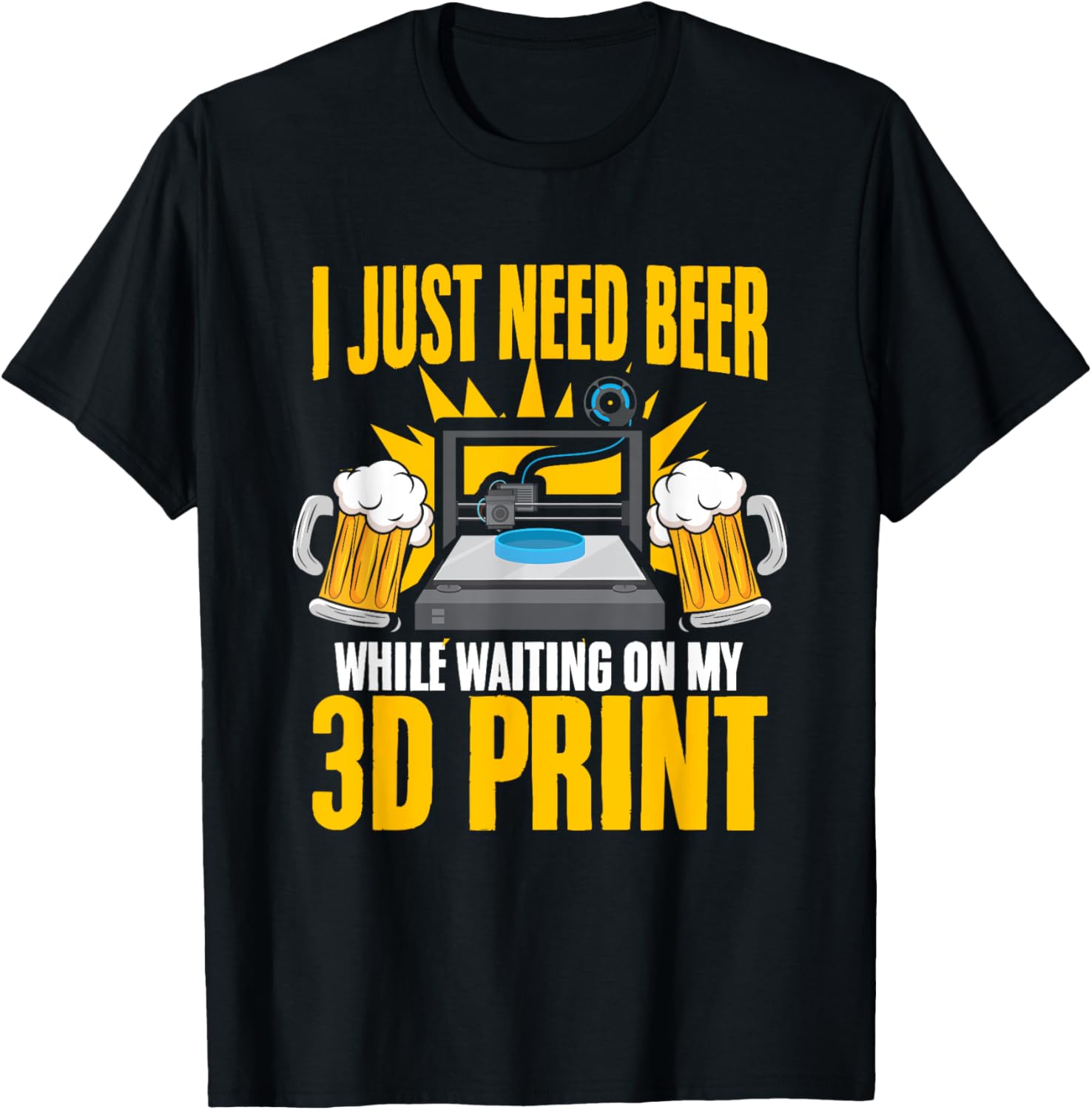 Beer Waiting 3D Print Machine Filament Funny 3D Printing