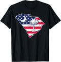 South Carolina Palmetto American Flag Patriotic Vintage
