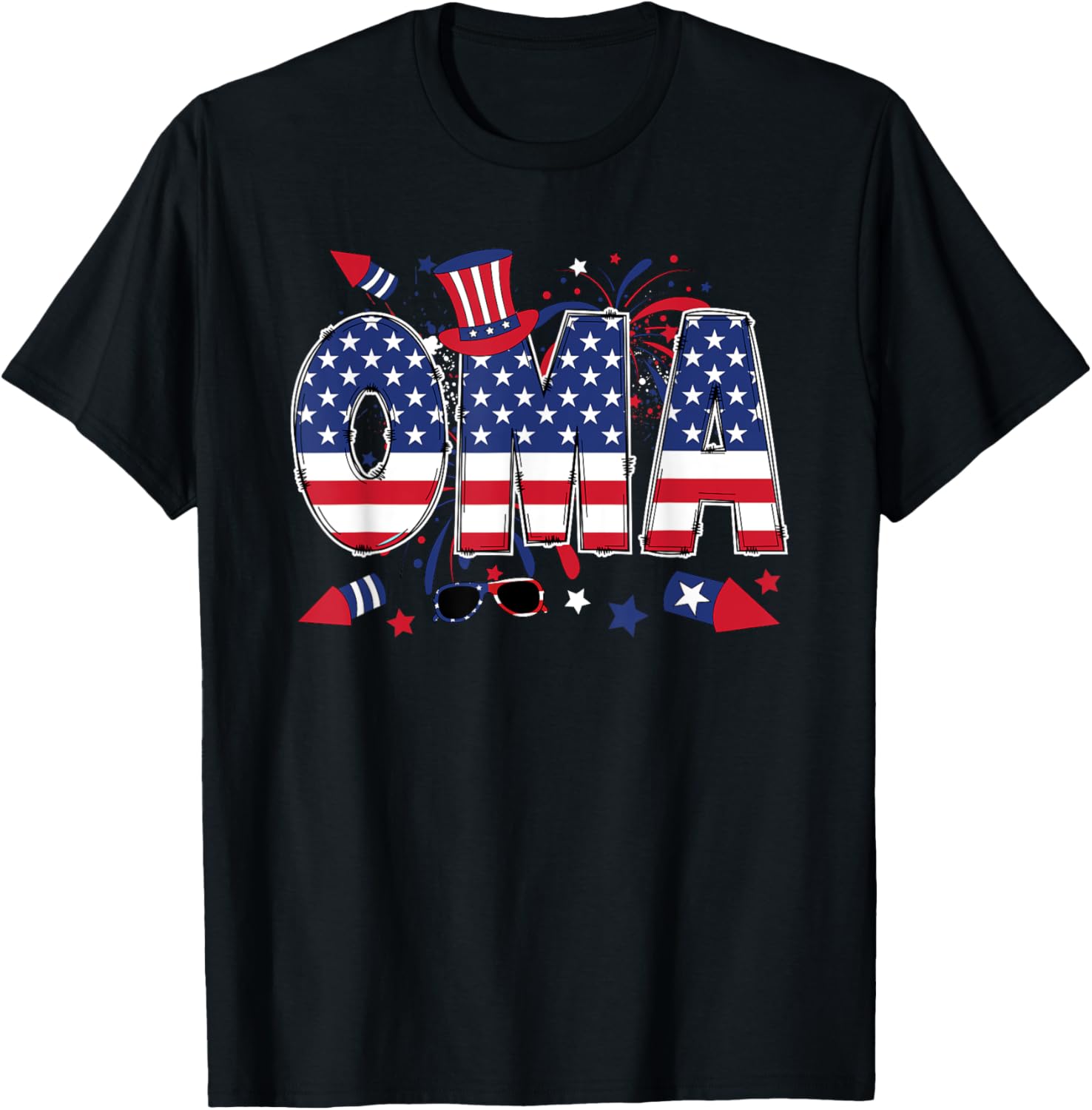4Th Of July Oma Grandma American Flag Oma Grandma