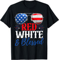 Red White And Blessed 4Th Of July American Flag Sunglasses