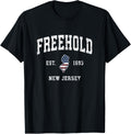 Freehold New Jersey Nj Vintage American Flag Sports Design