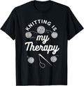 Knitting is My Therapy Yarn Lover Funny Knitter
