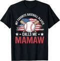 My Favorite Baseball Player Calls Me Mamaw Usa Flag