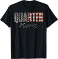 American Quarter Horse With Usa Flag Horseback Riding