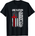 One Nation American Flag Cross Patriotic Religious Christian