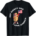 Hot Diggity Dog July 4Th America Patriotic Picnic Usa Funny