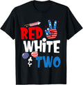 Red White And Two Birthday 4Th Of July American 2Nd Birthday