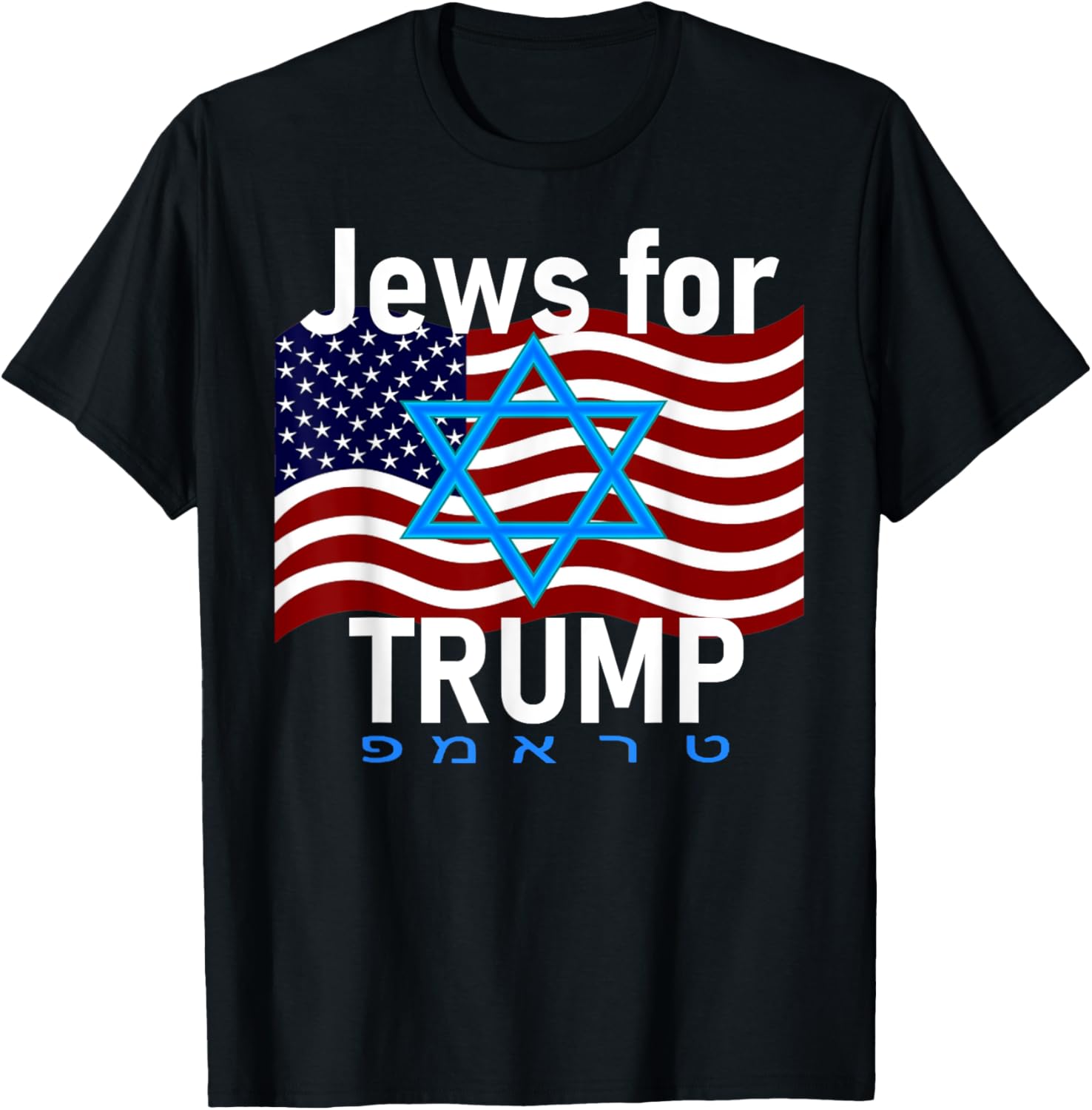 Jews For Trump American Flag Star Of David Hebrew Supporter