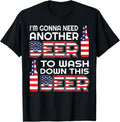Funny Beer Drinking Usa Flag 4Th Of July T Shirt