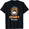 Messy Bun Spooky Printer Women Halloween