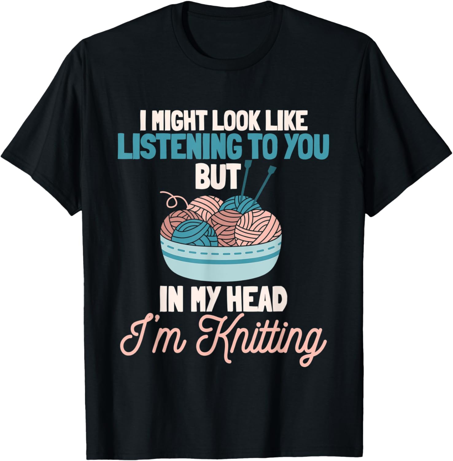 Funny Knitting Saying Knit Yarn Design